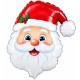 Toptan Yılbaşı Noel Baba Kafa Folyo Balon