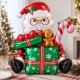 Toptan Yılbaşı Oturan Hediye Kutulu Noel Baba Balon
