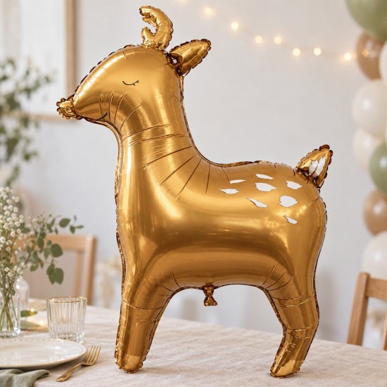 Toptan Yılbaşı Ren Geyiği Folyo Balon 93 cm