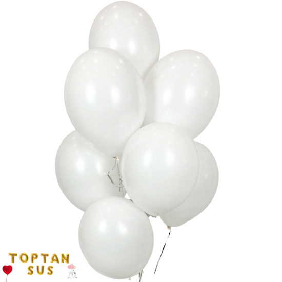 Toptan Bayaz Renkli Metalik Balon 100 Adet