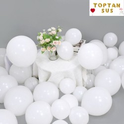 Toptan Pastel Beyaz Renkli Balon 100 Adet