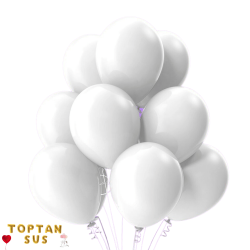 Toptan Pastel Beyaz Renkli Balon 100 Adet