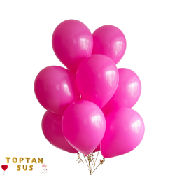 Toptan Fuşya Renkli Metalik Balon 100 Adet