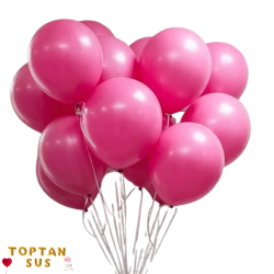 Toptan Pastel Fuşya Renkli Balon 100 Adet