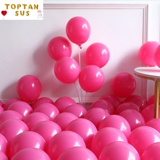 Toptan Pastel Fuşya Renkli Balon 100 Adet