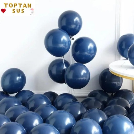 Toptan Krom Balon Gece Mavisi 50 Adet