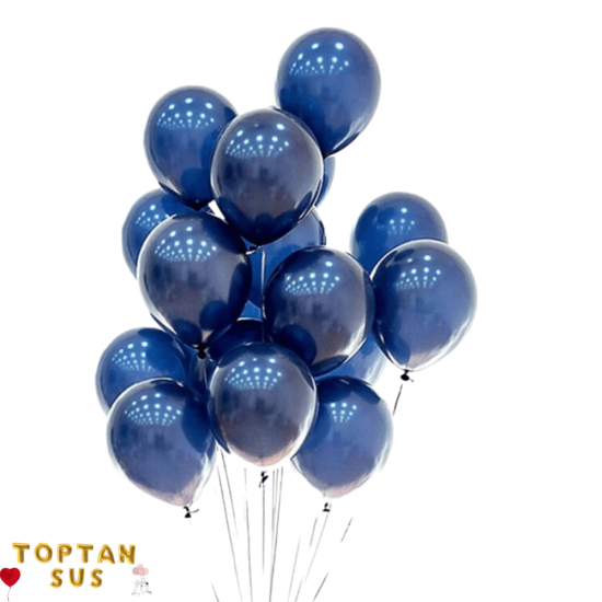 Toptan Krom Balon Gece Mavisi 50 Adet