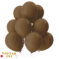 Toptan Pastel Kahverengi Balon 100 Adet