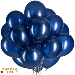 Toptan Lacivert Renkli Metalik Balon 100 Adet