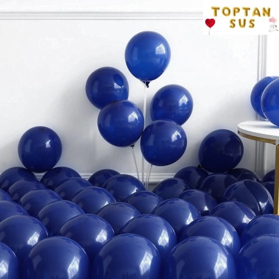 Toptan Lacivert Renkli Metalik Balon 100 Adet