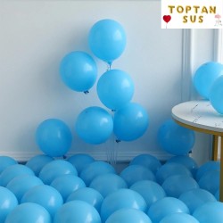 Toptan Mavi Renkli Metalik Balon 100 Adet