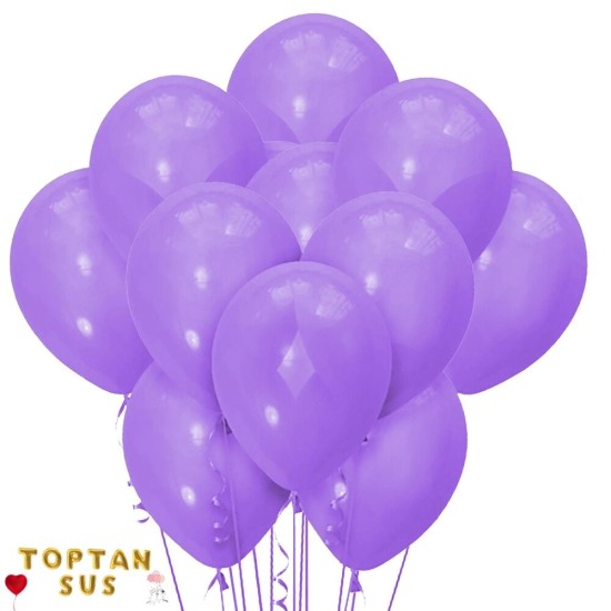 Toptan Pastel Mor Balon 100 Adet