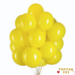 Toptan Sarı Renkli Metalik Balon 100 Adet