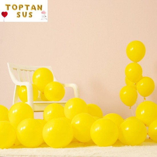 Toptan Pastel Sarı Renkli Balon 100 Adet