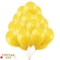 Toptan Pastel Sarı Renkli Balon 100 Adet