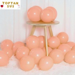 Toptan Somon Renkli Metalik Balon 100 Adet