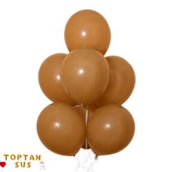 Toptan Pastel Sütlü Kahve Renkli Balon 100 Adet