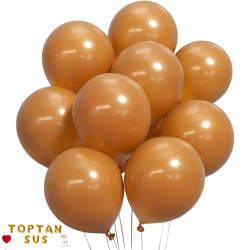 Toptan Pastel Yanık Turuncu Renkli Balon 100 Adet