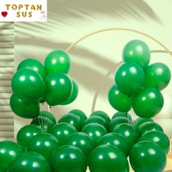 Toptan Yeşil Renkli Metalik Balon 100 Adet