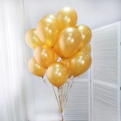 Toptan Altın Renkli Metalik Balon 100 Adet