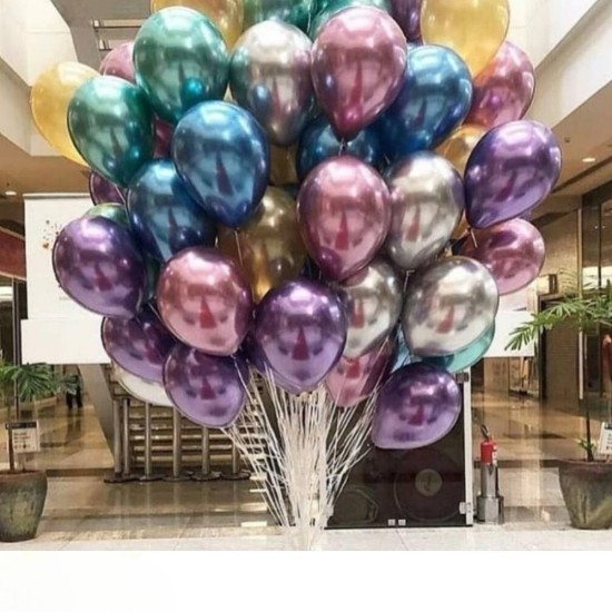 Toptan Krom Balon Karışık Renkli 50 Adet Toptan Krom Balon Karışık Renkli 50 Adet
