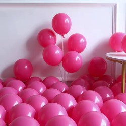 Toptan Fuşya Renkli Metalik Balon 100 Adet