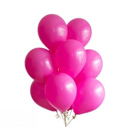 Toptan Fuşya Renkli Metalik Balon 100 Adet