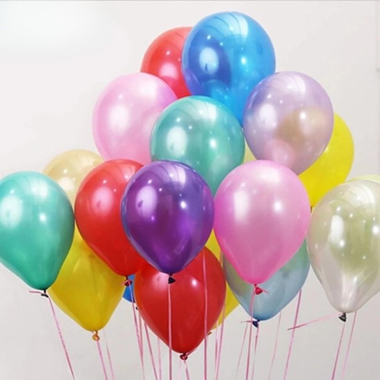 Toptan Karışık Renkli Metalik Balon 100 Adet Toptan Karışık Renkli Metalik Balon 100 Adet