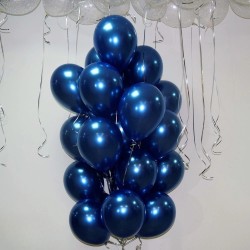 Toptan Krom Balon Gece Mavisi 50 Adet
