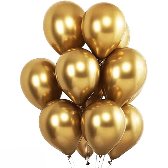 Toptan Krom Balon Gold Renkli 50 Adet Toptan Krom Balon Gold Renkli 50 Adet