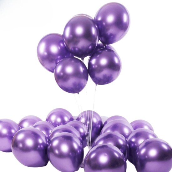 Toptan Krom Balon Mor Renkli 50 Adet Toptan Krom Balon Mor Renkli 50 Adet