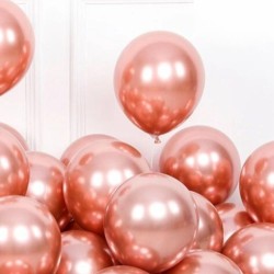 Toptan Krom Balon Rose Gold Renkli 50 Adet