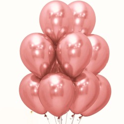 Toptan Krom Balon Rose Gold Renkli 50 Adet