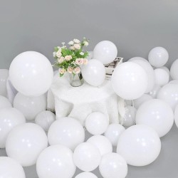 Toptan Pastel Beyaz Renkli Balon 100 Adet