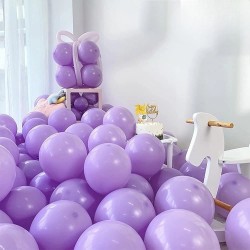 Toptan Pastel Mor Balon 100 Adet