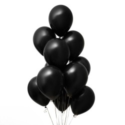 Toptan Pastel Siyah Renkli Balon 100 Adet