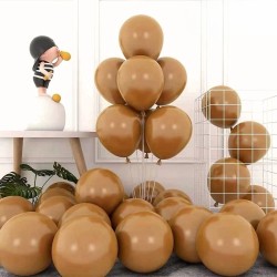Toptan Pastel Sütlü Kahve Renkli Balon 100 Adet