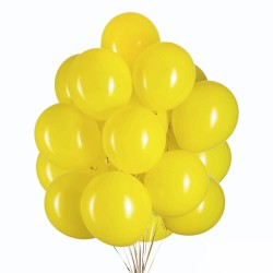 Toptan Sarı Renkli Metalik Balon 100 Adet