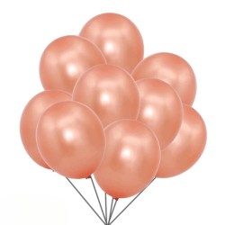 Toptan Somon Renkli Metalik Balon 100 Adet
