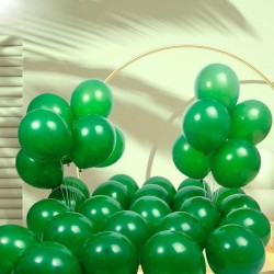 Toptan Yeşil Renkli Metalik Balon 100 Adet