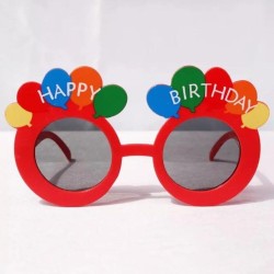 Toptan Renkli Parti Gözlüğü Happy Birthday Kırmızı