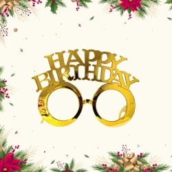 Toptan Parti Gözlüğü Gold Happy Birthday