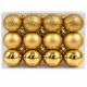 Toptan Cici Yılbaşı Topu 12'li 6 cm Gold Toptan Cici Yılbaşı Topu 12'li 6 cm Gold
