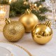 Toptan Cici Yılbaşı Topu 12'li 6 cm Gold Toptan Cici Yılbaşı Topu 12'li 6 cm Gold