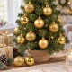 Toptan Cici Yılbaşı Topu 12'li 6 cm Gold Toptan Cici Yılbaşı Topu 12'li 6 cm Gold