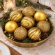 Toptan Cici Yılbaşı Topu 9'lu Lüks Kutu Gold Toptan Cici Yılbaşı Topu 9'lu Lüks Kutu Gold