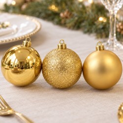 Toptan Gold Yılbaşı Top Süs Mat-Parlak-Simli 24 Adet 6 cm Asetat Kutu Toptan Gold Yılbaşı Top Süs Mat-Parlak-Simli 24 Adet 6 cm Asetat Kutu