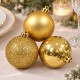 Toptan Gold Yılbaşı Topu Asetat Kutu 24 Adet 5 cm