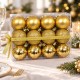 Toptan Gold Yılbaşı Topu Asetat Kutu 24 Adet 5 cm