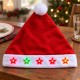 Toptan Işıklı Noel Baba Şapkası Yıldız Ledli